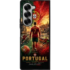 Samsung Galaxy Z Fold6 Case Hülle - Silikon schwarz Fussball Portugal splash 2026