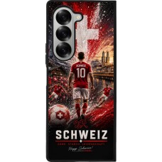 Samsung Galaxy Z Fold6 Case Hülle - Silikon schwarz Fussball Schweiz splash 2026
