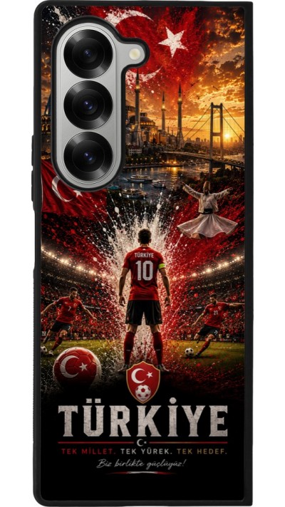 Samsung Galaxy Z Fold6 Case Hülle - Silikon schwarz Fussball Türkei splash 2026