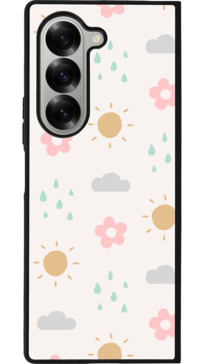 Coque Samsung Galaxy Z Fold6 - Silicone rigide noir Spring 23 weather