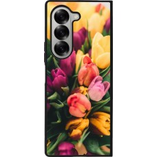 Samsung Galaxy Z Fold6 Case Hülle - Silikon schwarz Bouquet of tulips 2026