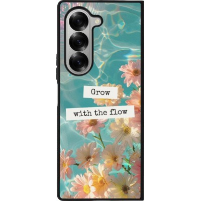 Samsung Galaxy Z Fold6 Case Hülle - Silikon schwarz Summer 2025 Grow with the flow