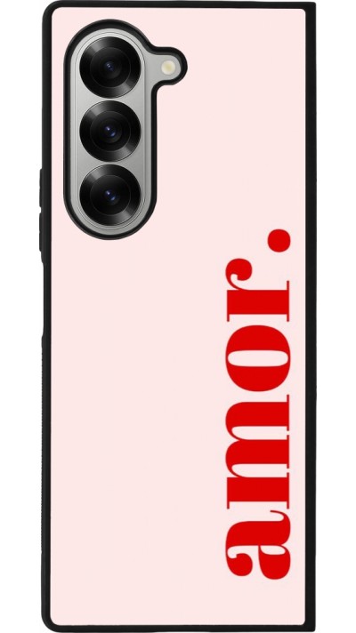 Samsung Galaxy Z Fold6 Case Hülle - Silikon schwarz Valentine 2024 amor