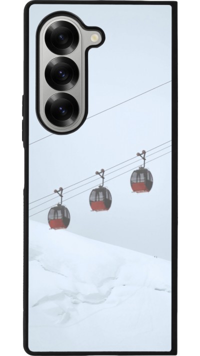 Samsung Galaxy Z Fold6 Case Hülle - Silikon schwarz Winter 22 ski lift