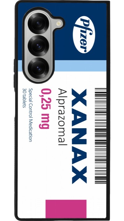 Coque Samsung Galaxy Z Fold6 - Silicone rigide noir Xanax Alprazolam 2025