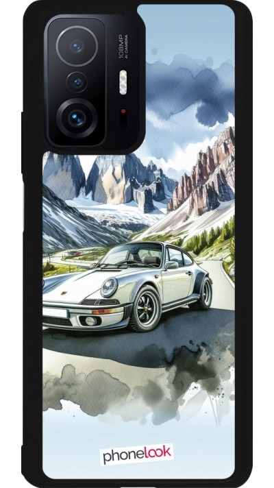 Xiaomi 11T Case Hülle - Silikon schwarz Porsche 911 Berg Aquarell