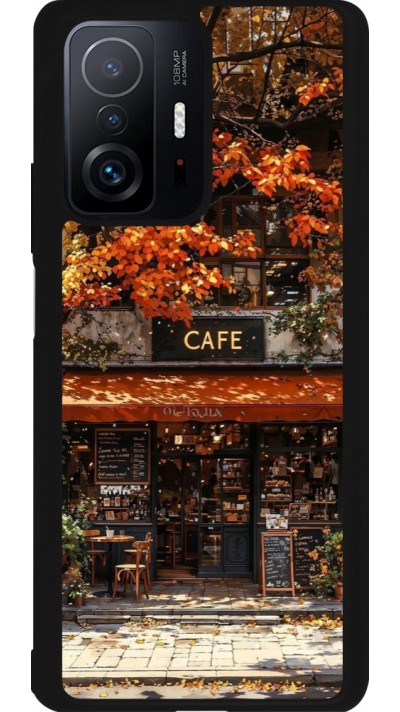 Xiaomi 11T Case Hülle - Silikon schwarz Autumn 25 Coffee shop