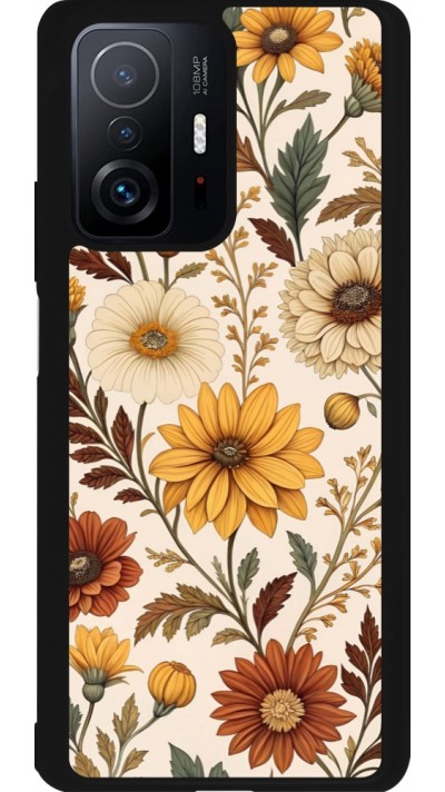 Xiaomi 11T Case Hülle - Silikon schwarz Autumn 25 Flower pattern