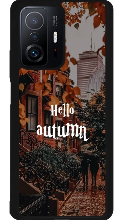 Xiaomi 11T Case Hülle - Silikon schwarz Autumn 25 Hello autumn