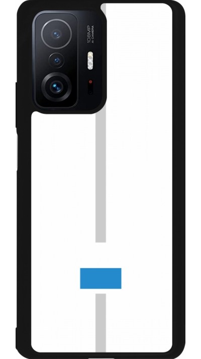 Coque Xiaomi 11T - Silicone rigide noir Canton LU blanc