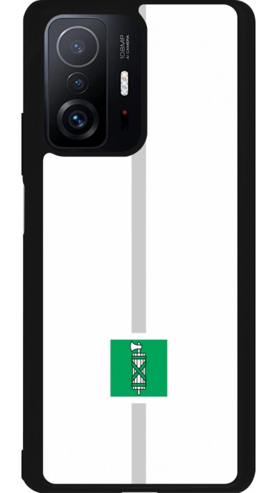 Coque Xiaomi 11T - Silicone rigide noir Canton SG blanc