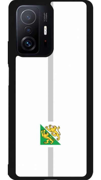 Coque Xiaomi 11T - Silicone rigide noir Canton TG blanc