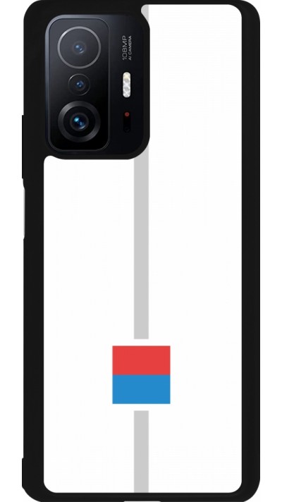 Coque Xiaomi 11T - Silicone rigide noir Canton TI blanc