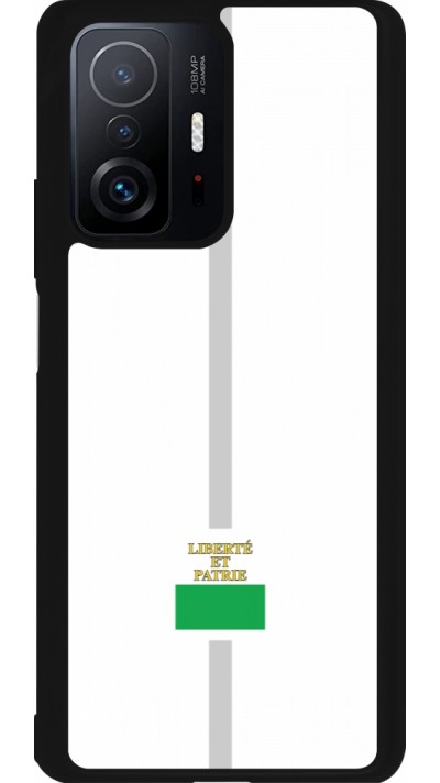 Coque Xiaomi 11T - Silicone rigide noir Canton VD blanc