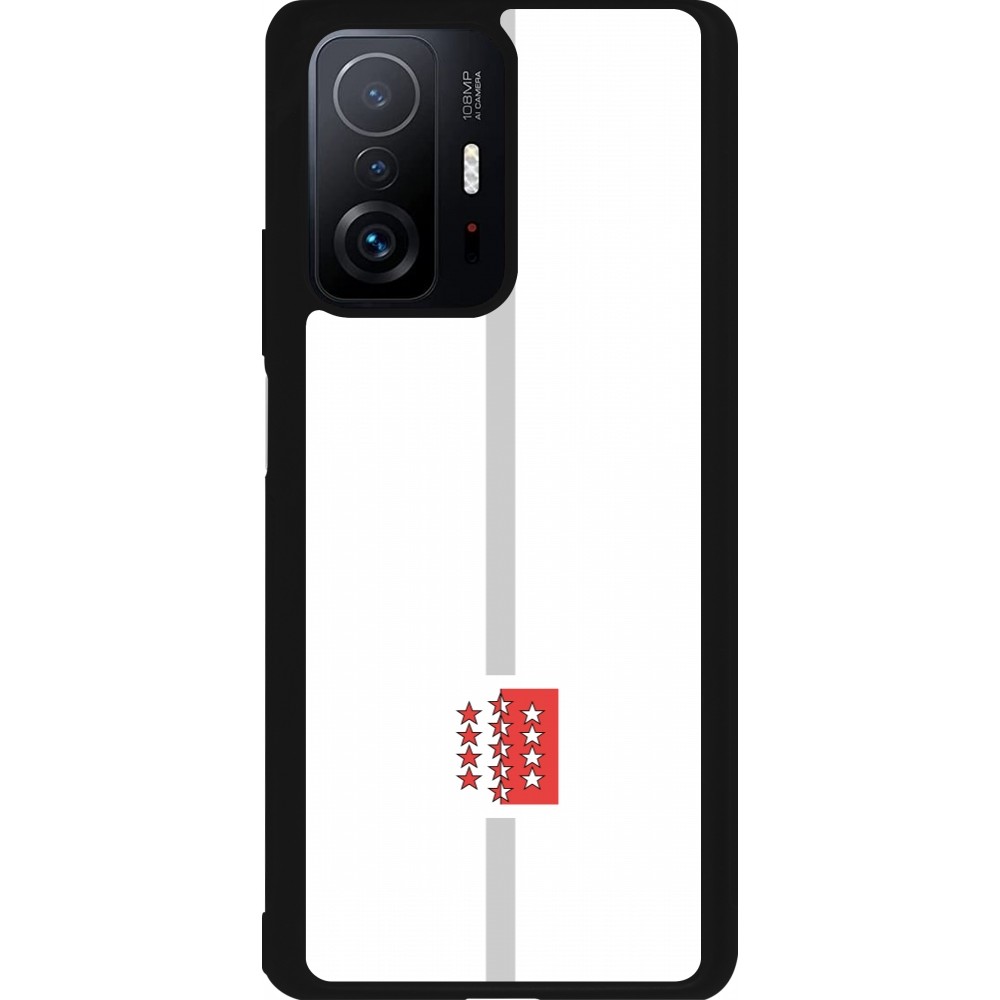 Xiaomi 11T Case Hülle - Silikon schwarz Kanton VS weiss