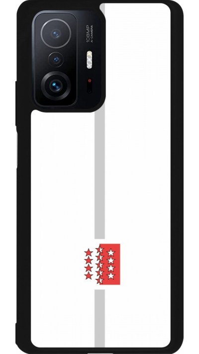 Coque Xiaomi 11T - Silicone rigide noir Canton VS blanc