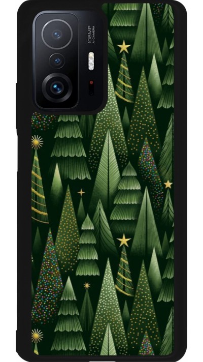 Xiaomi 11T Case Hülle - Silikon schwarz Christmas 25 Pattern Xmas Tree