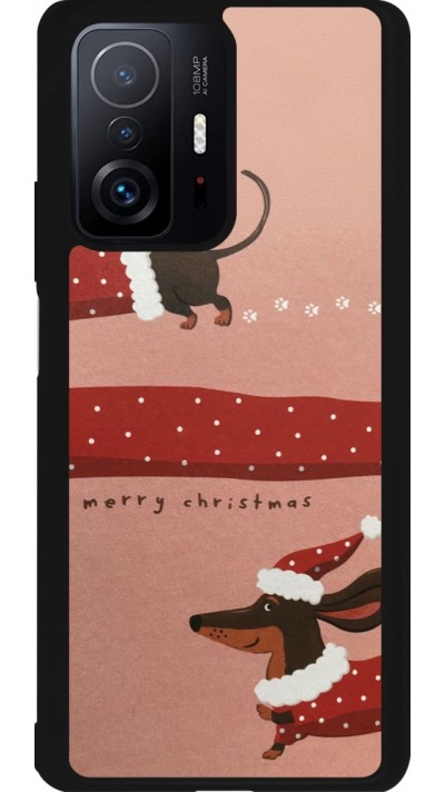 Xiaomi 11T Case Hülle - Silikon schwarz Christmas 25 Teckel Merry Xmas