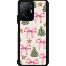 Xiaomi 11T Case Hülle - Silikon schwarz Christmas 25 Vintage Ribbons
