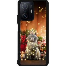 Xiaomi 11T Case Hülle - Silikon schwarz Christmas 25 Xmas Cat