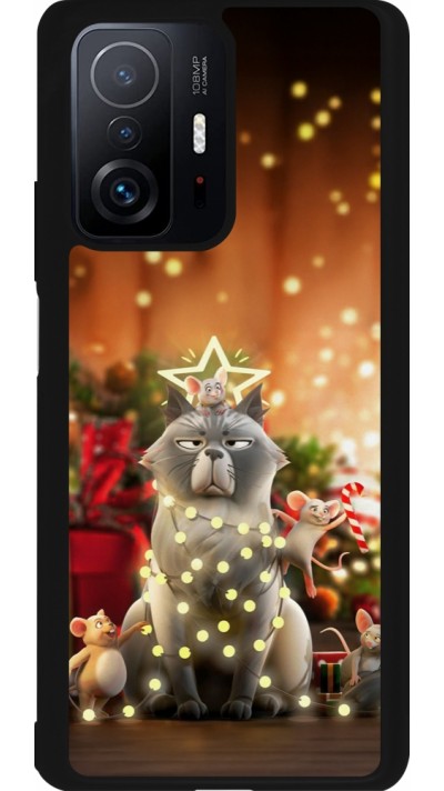 Xiaomi 11T Case Hülle - Silikon schwarz Christmas 25 Xmas Cat