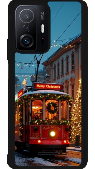 Xiaomi 11T Case Hülle - Silikon schwarz Christmas 25 Xmas Train