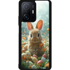 Xiaomi 11T Case Hülle - Silikon schwarz Easter 2026 Rabbit in the garden