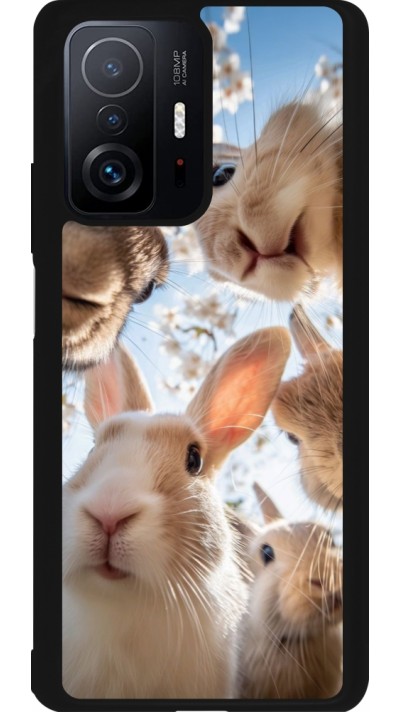 Xiaomi 11T Case Hülle - Silikon schwarz Easter 2026 Rabbits