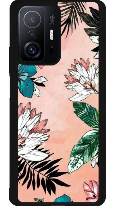 Coque Xiaomi 11T - Silicone rigide noir Flowers Artprint