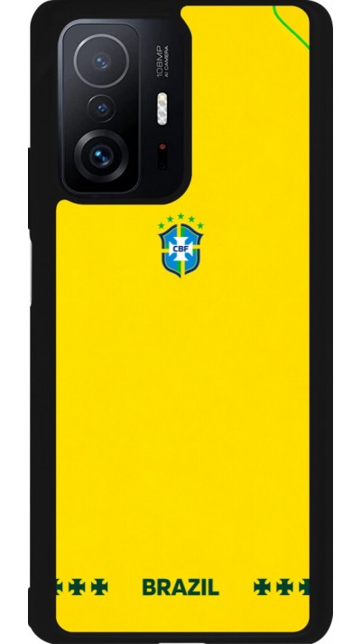 Xiaomi 11T Case Hülle - Silikon schwarz Brasilien 2026 personalisierbares Fussballtrikot