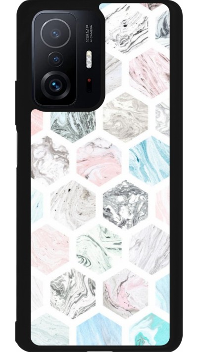 Coque Xiaomi 11T - Silicone rigide noir Marble Everything
