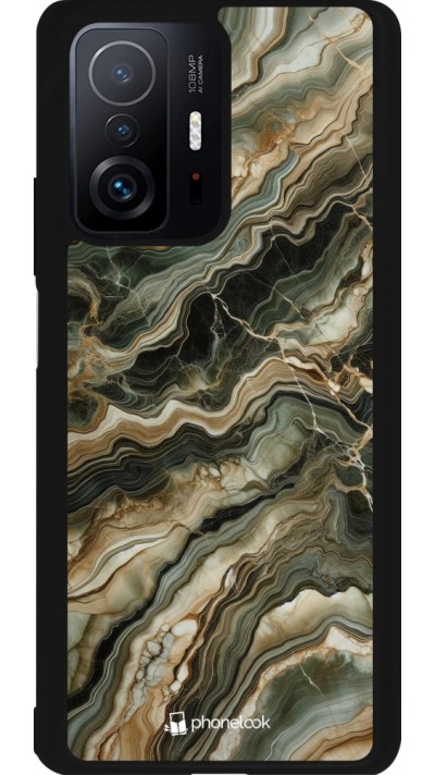 Xiaomi 11T Case Hülle - Silikon schwarz Oliv Marmor