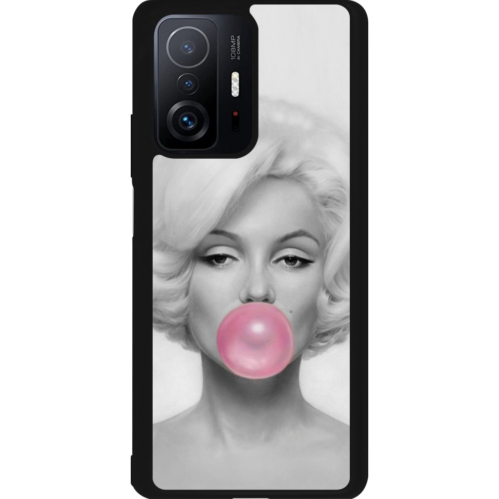 Xiaomi 11T Case Hülle - Silikon schwarz Marilyn Bubble
