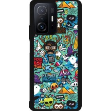 Xiaomi 11T Case Hülle - Silikon schwarz Mixed Cartoons Turquoise