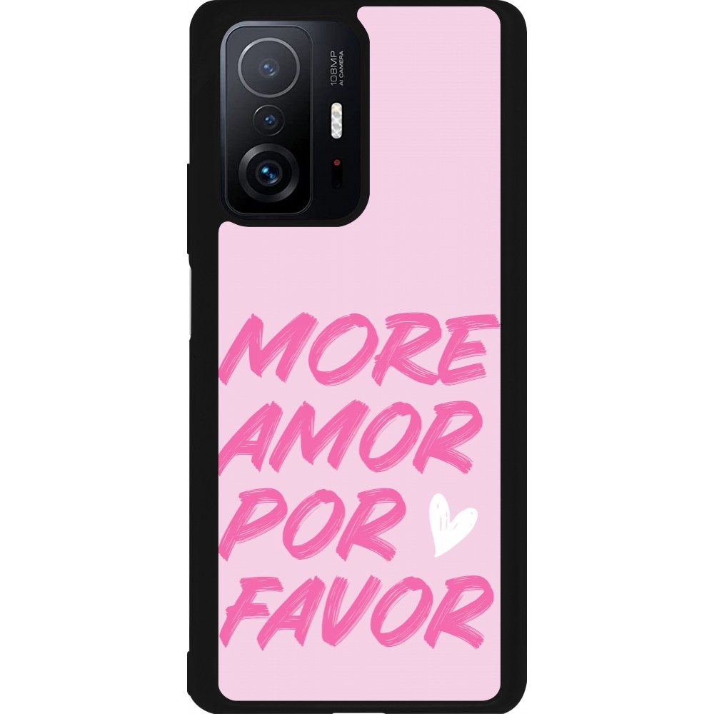 Xiaomi 11T Case Hülle - Silikon schwarz More amor porfavor
