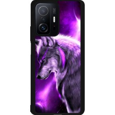 Xiaomi 11T Case Hülle - Silikon schwarz Purple Sky Wolf