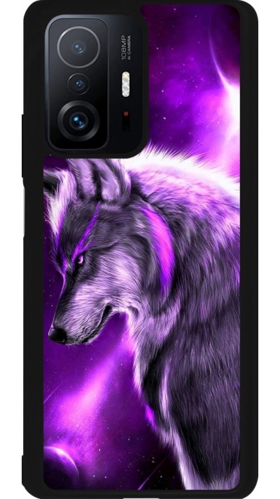 Xiaomi 11T Case Hülle - Silikon schwarz Purple Sky Wolf