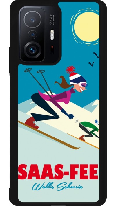 Xiaomi 11T Case Hülle - Silikon schwarz Saas-Fee Ski Downhill