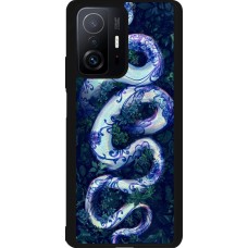 Xiaomi 11T Case Hülle - Silikon schwarz Snake Blue Anaconda