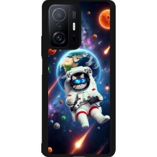 Xiaomi 11T Case Hülle - Silikon schwarz VR SpaceCat Odyssee