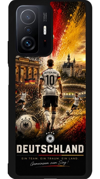Xiaomi 11T Case Hülle - Silikon schwarz Fussball Deutschland splash 2026
