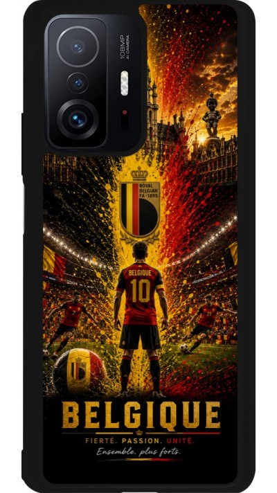 Xiaomi 11T Case Hülle - Silikon schwarz Fussball Belgien splash 2026