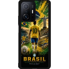 Xiaomi 11T Case Hülle - Silikon schwarz Fussball Brasilien splash 2026
