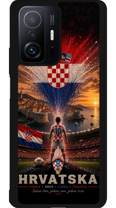Xiaomi 11T Case Hülle - Silikon schwarz Fussball Kroatien splash 2026
