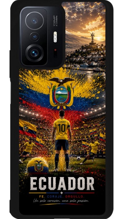 Xiaomi 11T Case Hülle - Silikon schwarz Fussball Ecuador splash 2026