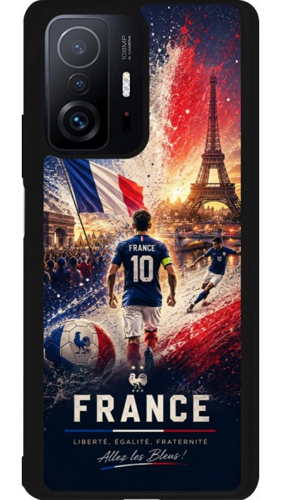 Xiaomi 11T Case Hülle - Silikon schwarz Fussball Frankreich splash 2026