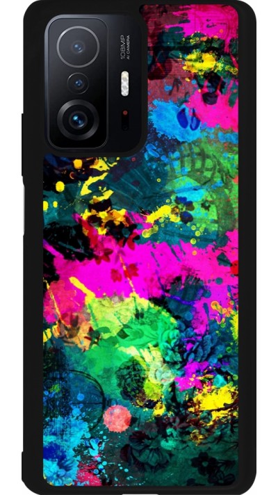 Xiaomi 11T Case Hülle - Silikon schwarz Splash paint