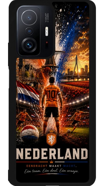Xiaomi 11T Case Hülle - Silikon schwarz Fussball Niederlande splash 2026