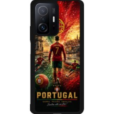 Xiaomi 11T Case Hülle - Silikon schwarz Fussball Portugal splash 2026