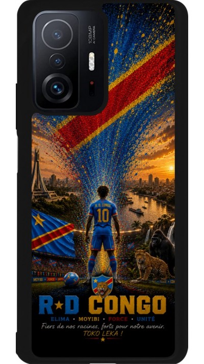 Xiaomi 11T Case Hülle - Silikon schwarz Fussball Demokratische Republik Kongo splash 2026
